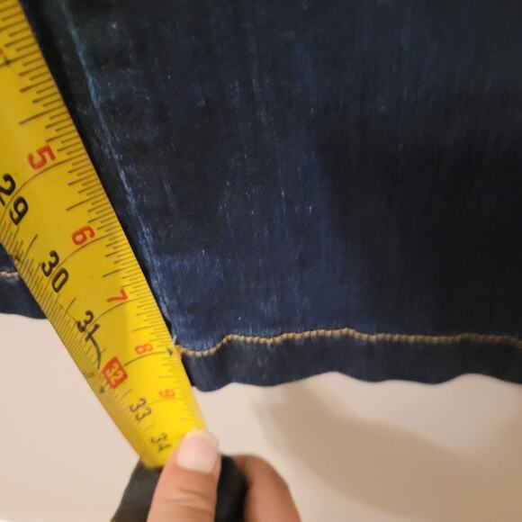 Spanx Womens High Rise Flare Jeans Size L Blue Pull On Stretch Slimming - Picture 7 of 9